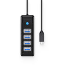 Orico 4 Ports USB3.0 HUB (PW4U-C3) (Black)