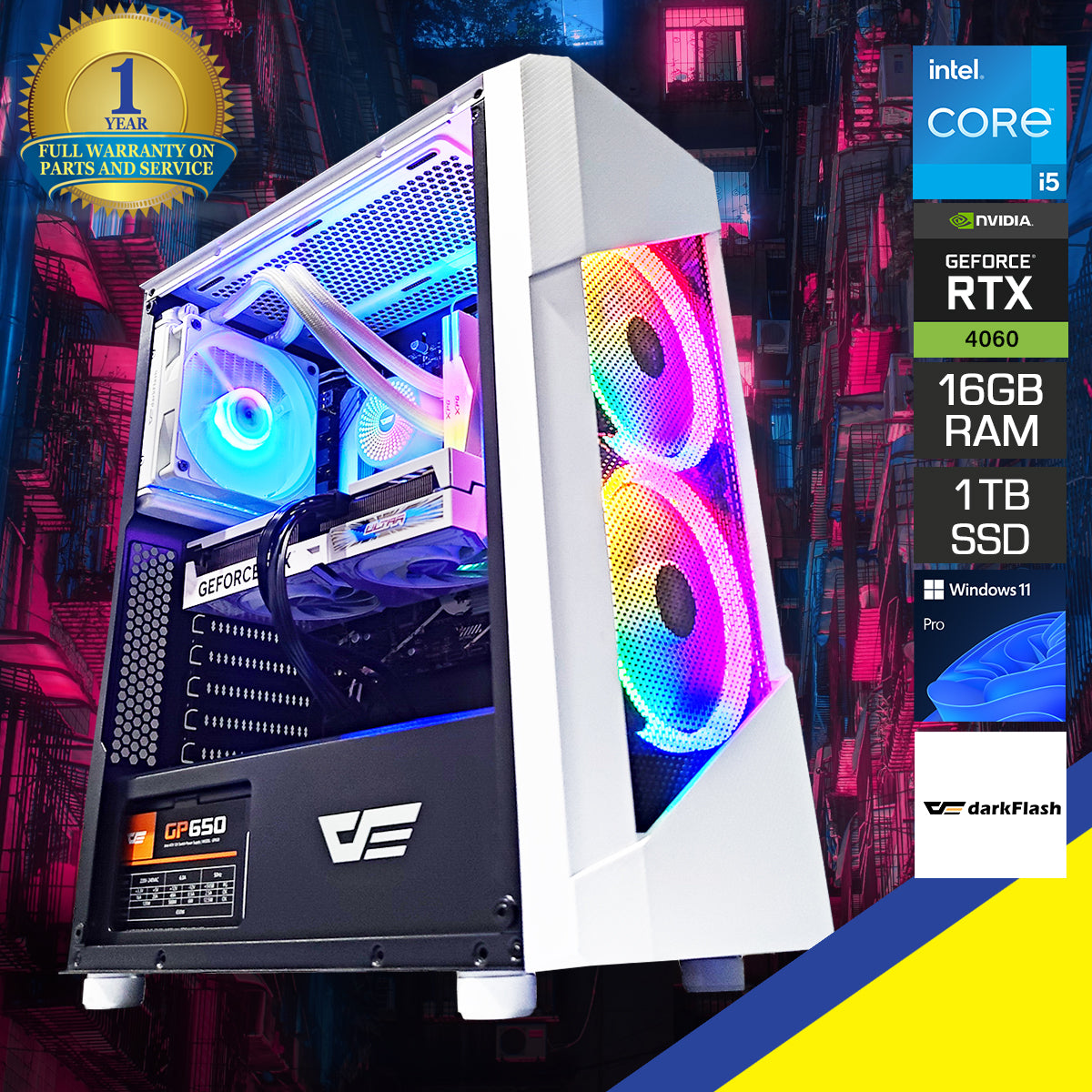 Sigma Pollux White Desktop Gaming PC