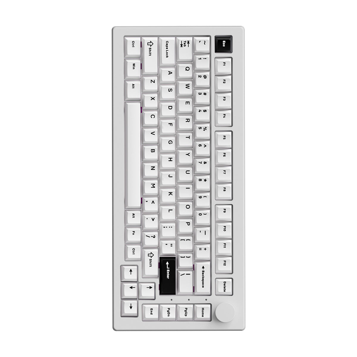 Akko 5075 V3 Multi-Mode RGB Hot-Swappable Mechanical Keyboard (Black on White)