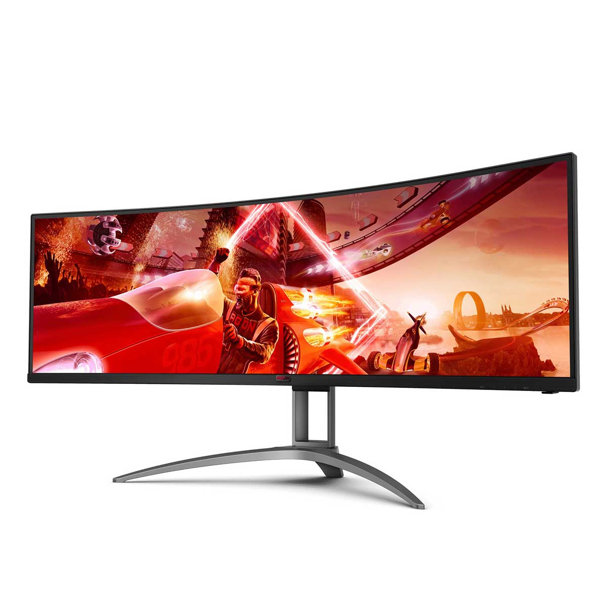 AOC AGON AG493UCX2/71 49" QHD (5120X1440) 165HZ 1MS Display HDR400 Adaptivesync GAMING Monitor (Black/ Titanium Grey)