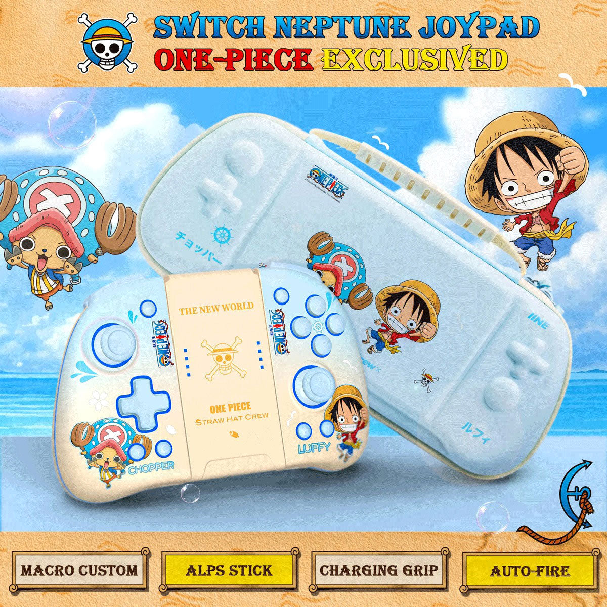 IINE Joy Pad Controller For N-Switch / N-Switch Lite / N-Switch OLED (Luffy & Chopper) (L910)