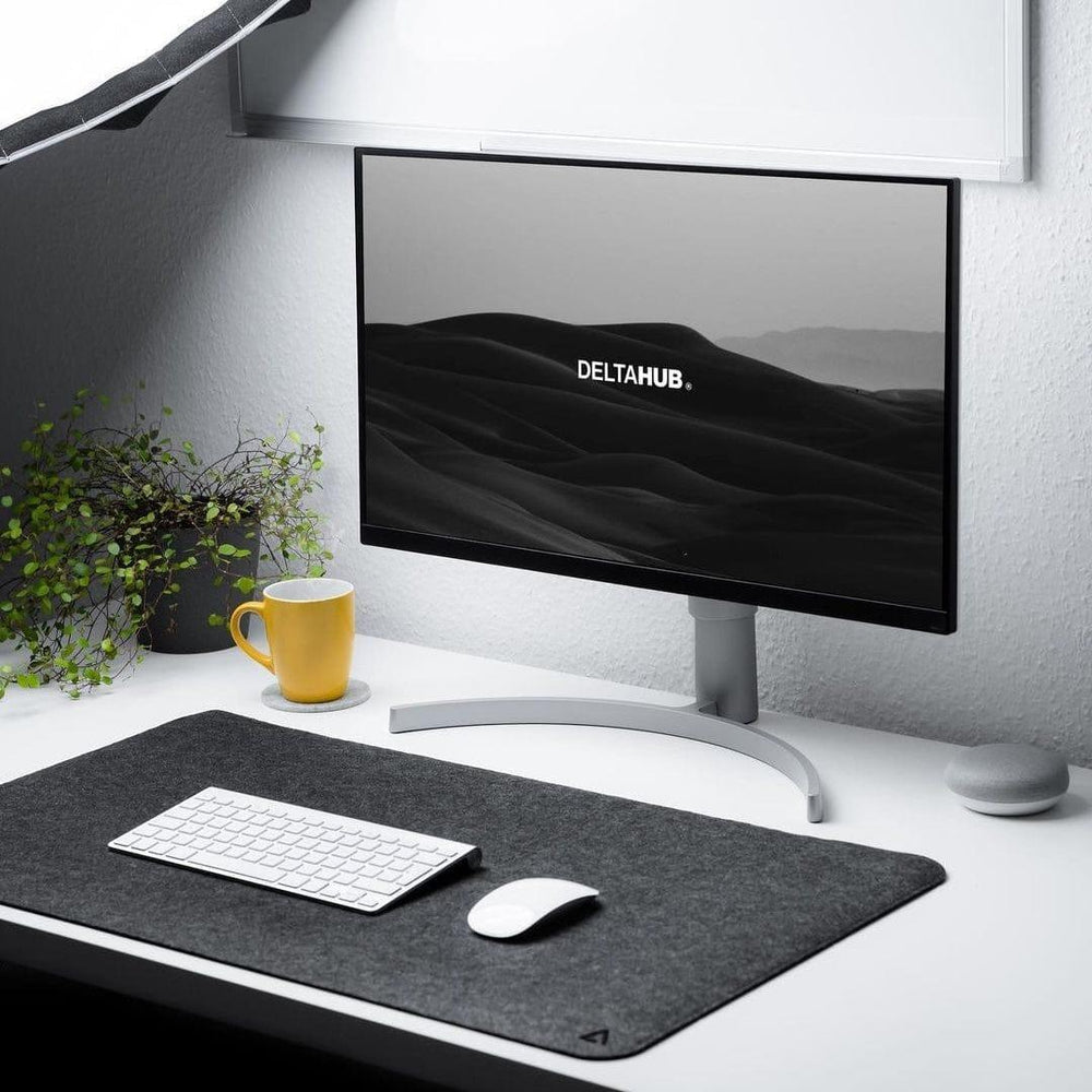 DeltaHub Minimalistic Felt Desk Pad (Dark Grey) (Small, Medium, Large) (DP-S-D, DP-M-D, DP-L-D)