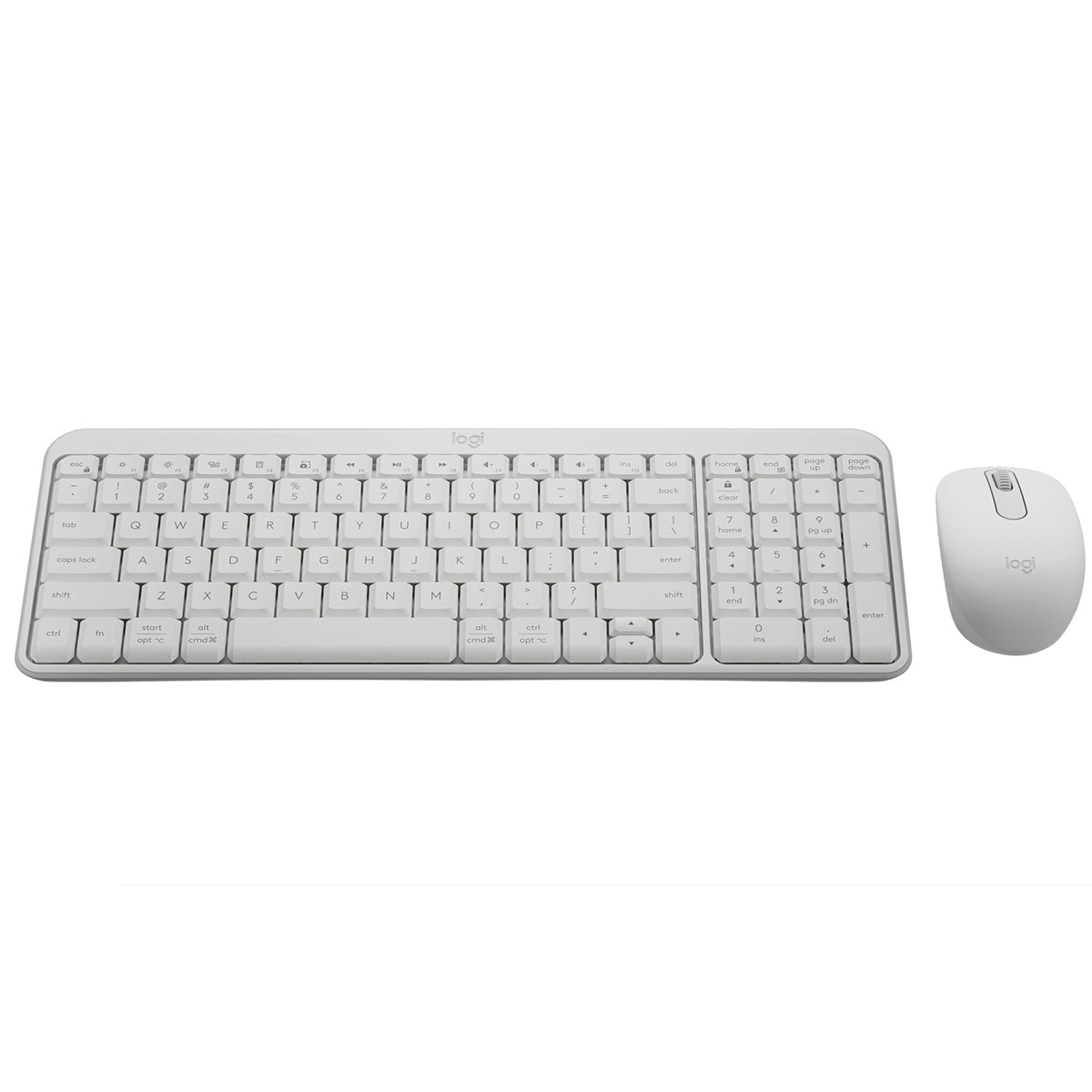 Logitech MK250 Compact Wireless Mouse and Keyboard (Off-White) (920-013560)