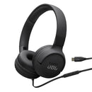 JBL Tune 520C USB-C Hi-Res Wired On-Ear Headphones (Black, White, Blue, Purple)