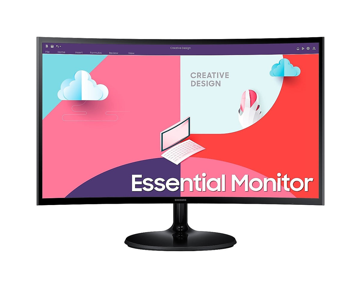 Samsung S3 LS24C360EAEXXP 24" FHD 75Hz Essential Curved Monitor