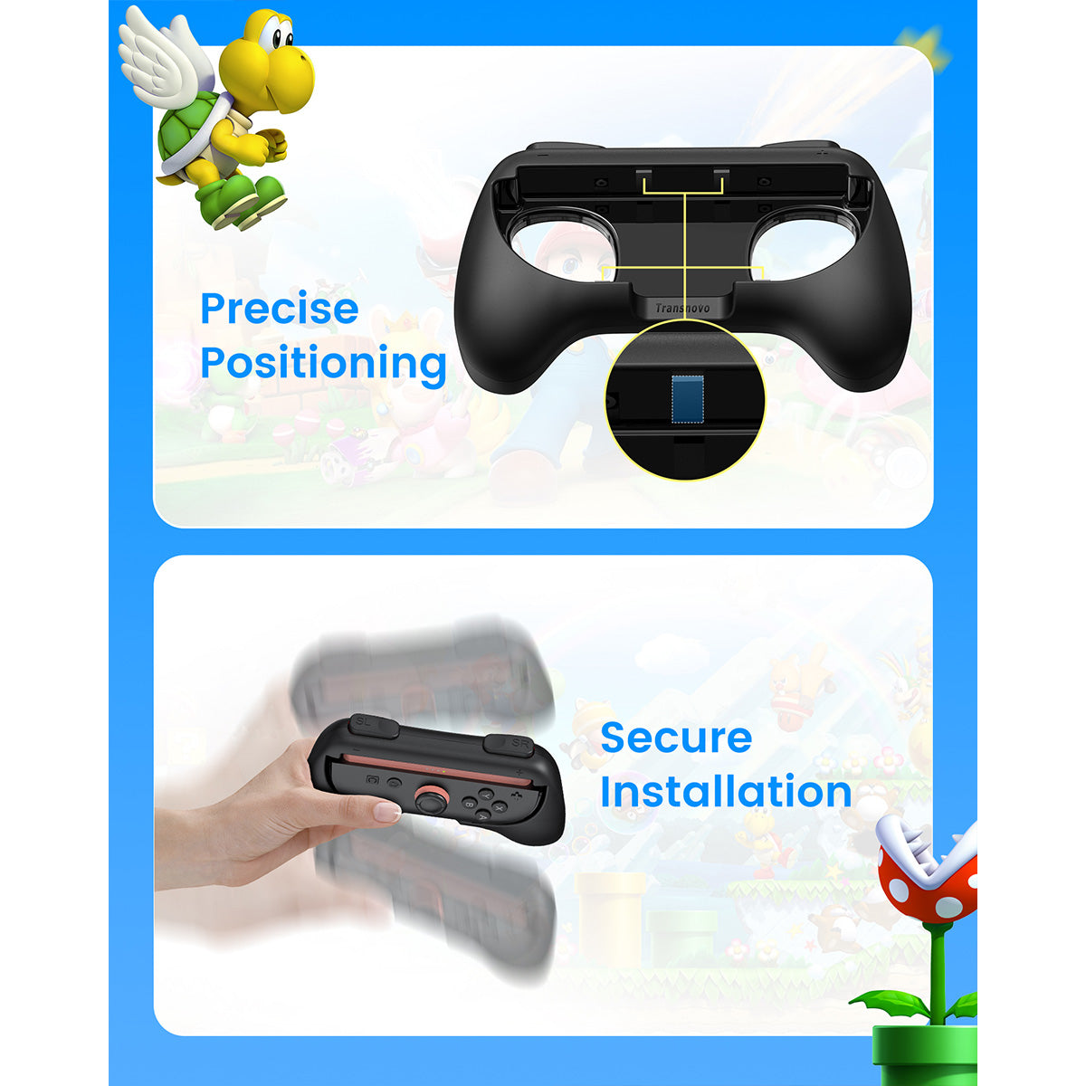 Transnovo Controller Case Shell for Nintendo Switch 2 (Black) (NS2-GA04)