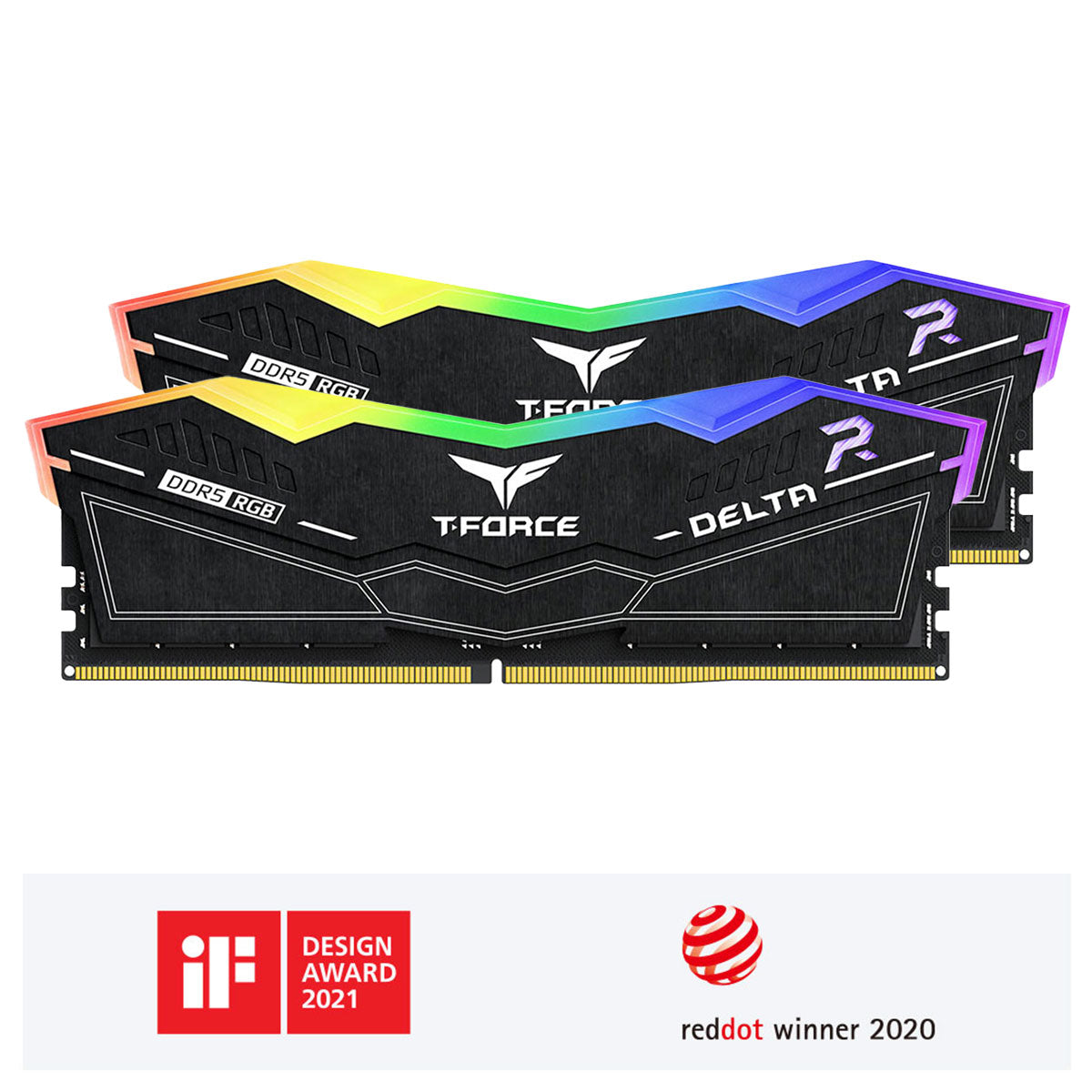 TeamGroup T-Force Delta RGB DDR5 32GB (2x16GB) 6000MHz CL38-46-46-76 1.25V Gaming Desktop Memory