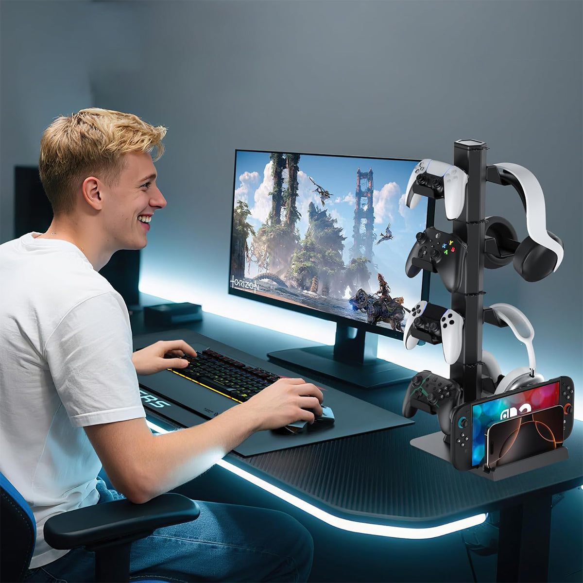Multifunctional Controller & Headset Stand (Black) (VG-P5394S)