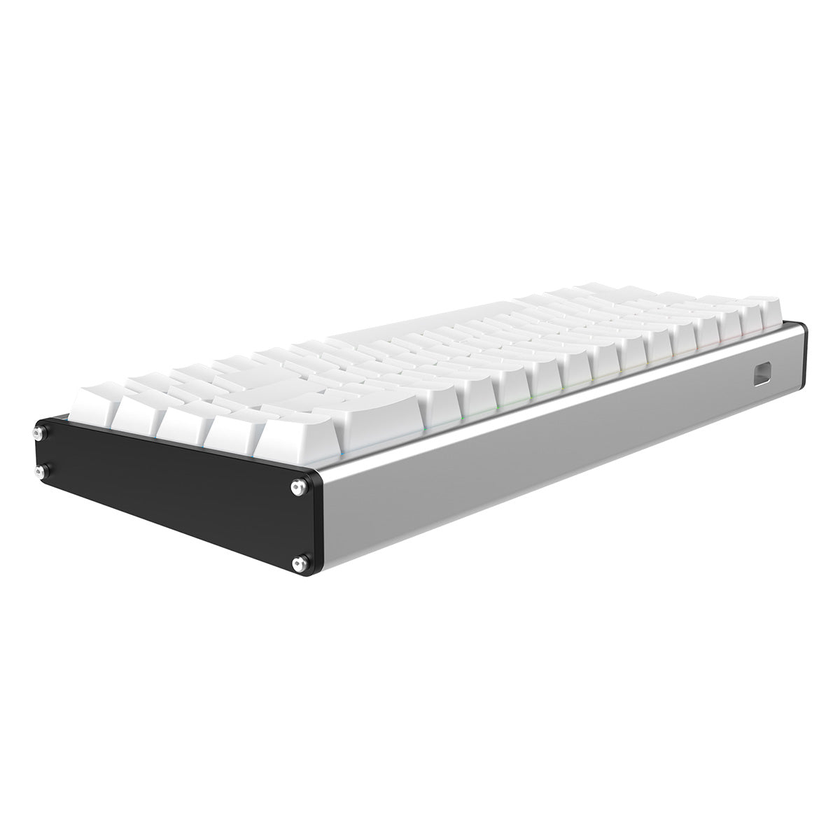Ajazz ALUX68 Max RGB Wired 68-Keys Aluminum CNC Case Hot-Swappable Mechanical Keyboard (White) (Kotec Switch)