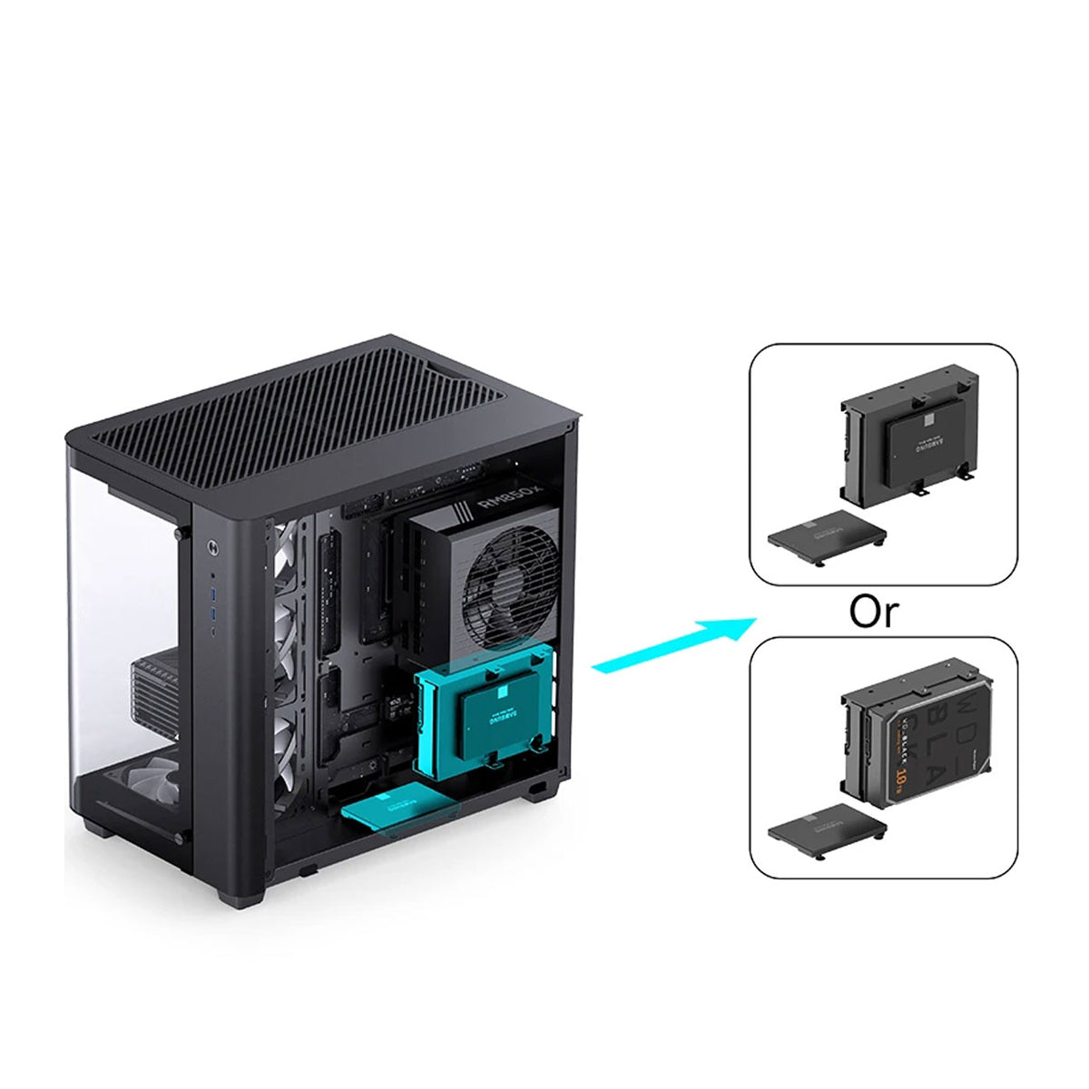 Jonsbo TK-3 ATX Separated Cabinet Computer Case (Black)