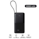 Baseus Bipow 2 Power Bank 20000mAh 20W with USB-C Cable (Cluster Black) (P10077101113-01)