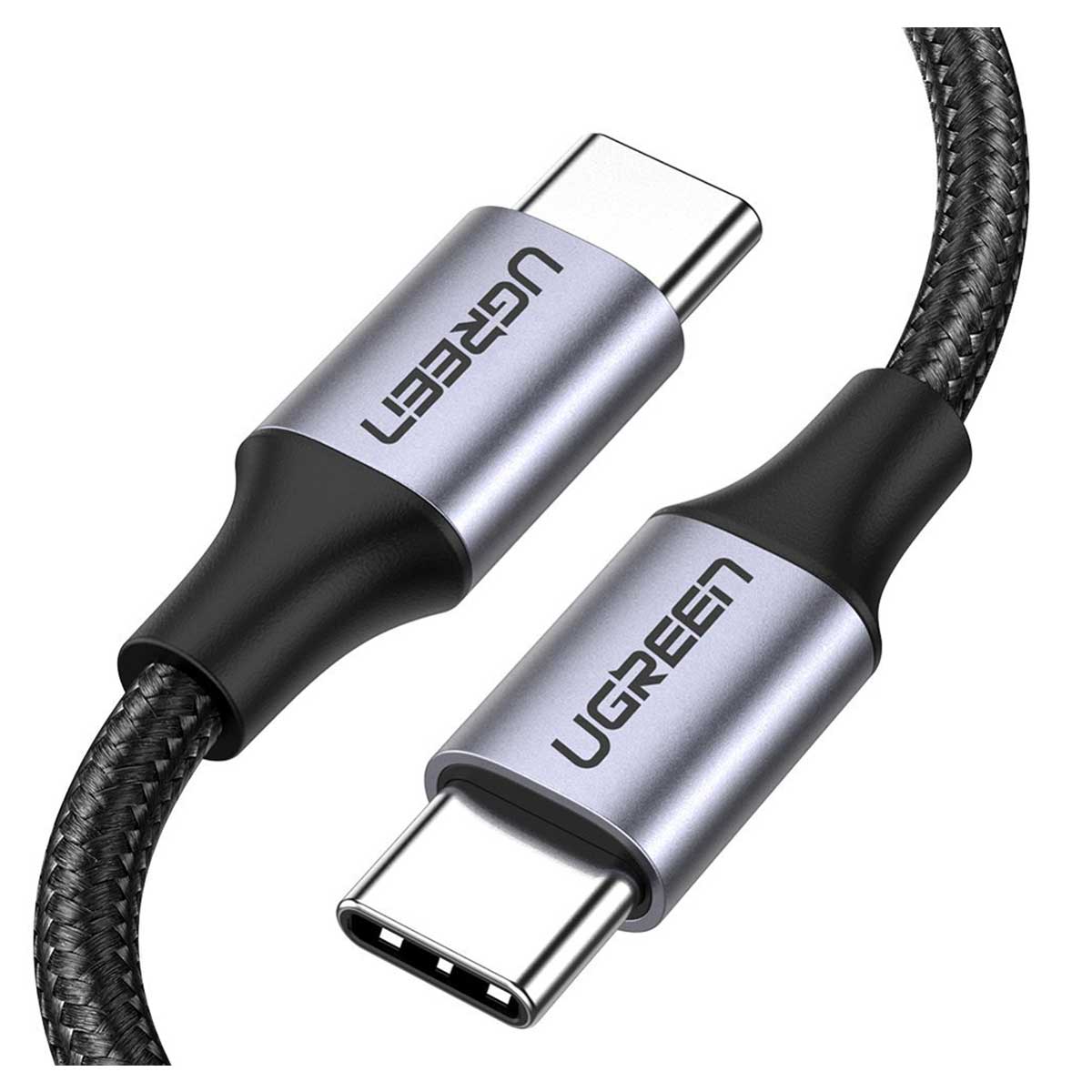 UGreen USB-C 2.0 Male To USB-C 2.0 Male 3A Data Cable 1m (Gray/Black) (US261/50150)