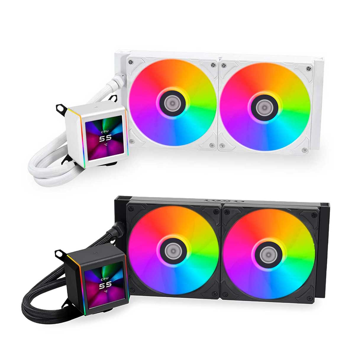LIAN LI Galahad II LCD 280 RGB X2 140mm Close Loop CPU Cooler (GA2ALCD28)