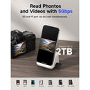 JSAUX USB-C 8-in-1 Docking Station with Phone Holder (White) (HB0802)