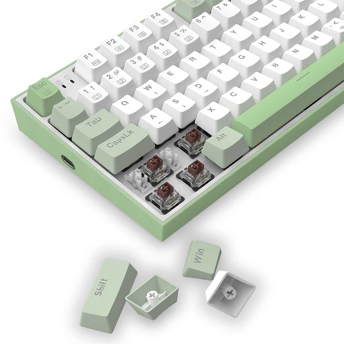 Redragon S134 Ultimate Gaming Rig Mechanical Gaming Keyboard + Mouse Combo (Dust-Proof Brown) (Winter Edition)