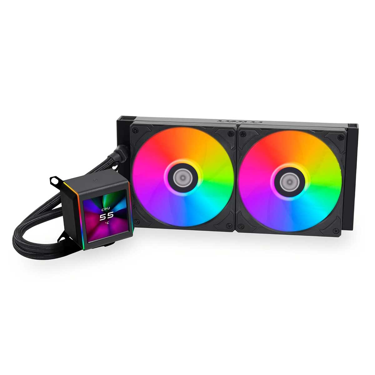 LIAN LI Galahad II LCD 280 RGB X2 140mm Close Loop CPU Cooler (GA2ALCD28)