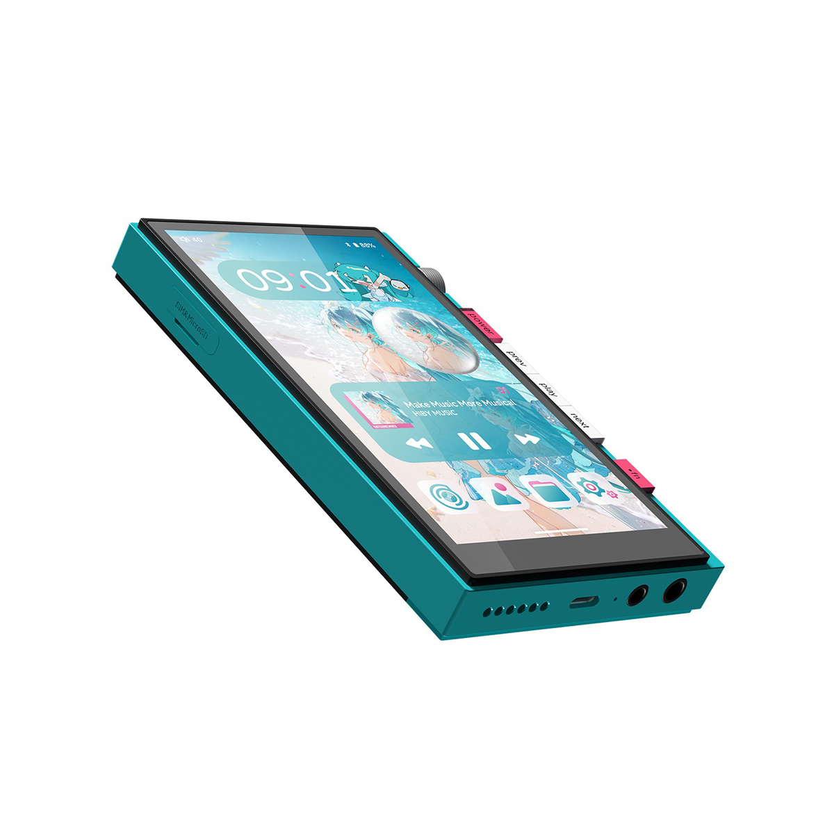 HiBy Digital X Hatsune Miku M500 Wi-Fi Digital Audio Player (Cyan)
