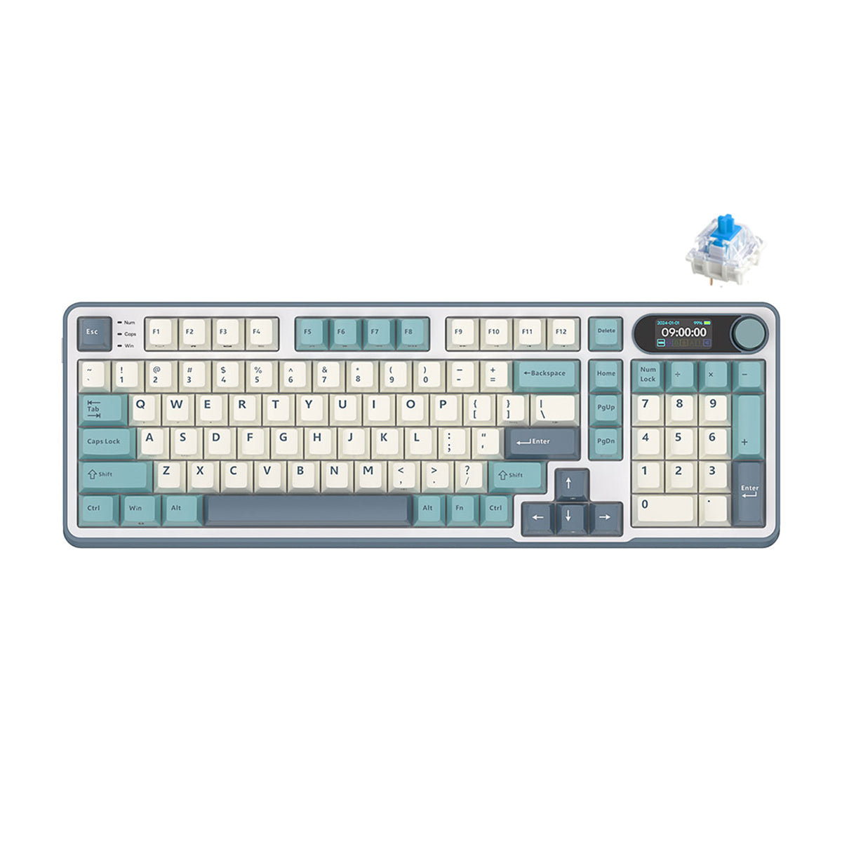 Royal Kludge RK-S98 Tri-Mode RGB 98 Keys Hot Swappable Mechanical Keyboard Light Cloud (Brown Switch, Chartreuse Switch, Beige Switch, Blue Switch)