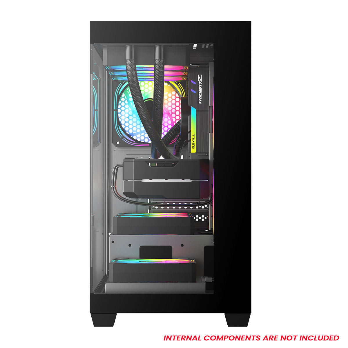 DarkFlash DS900M Luxury M-ATX Front & Side Glass Panel PC Case (Black)
