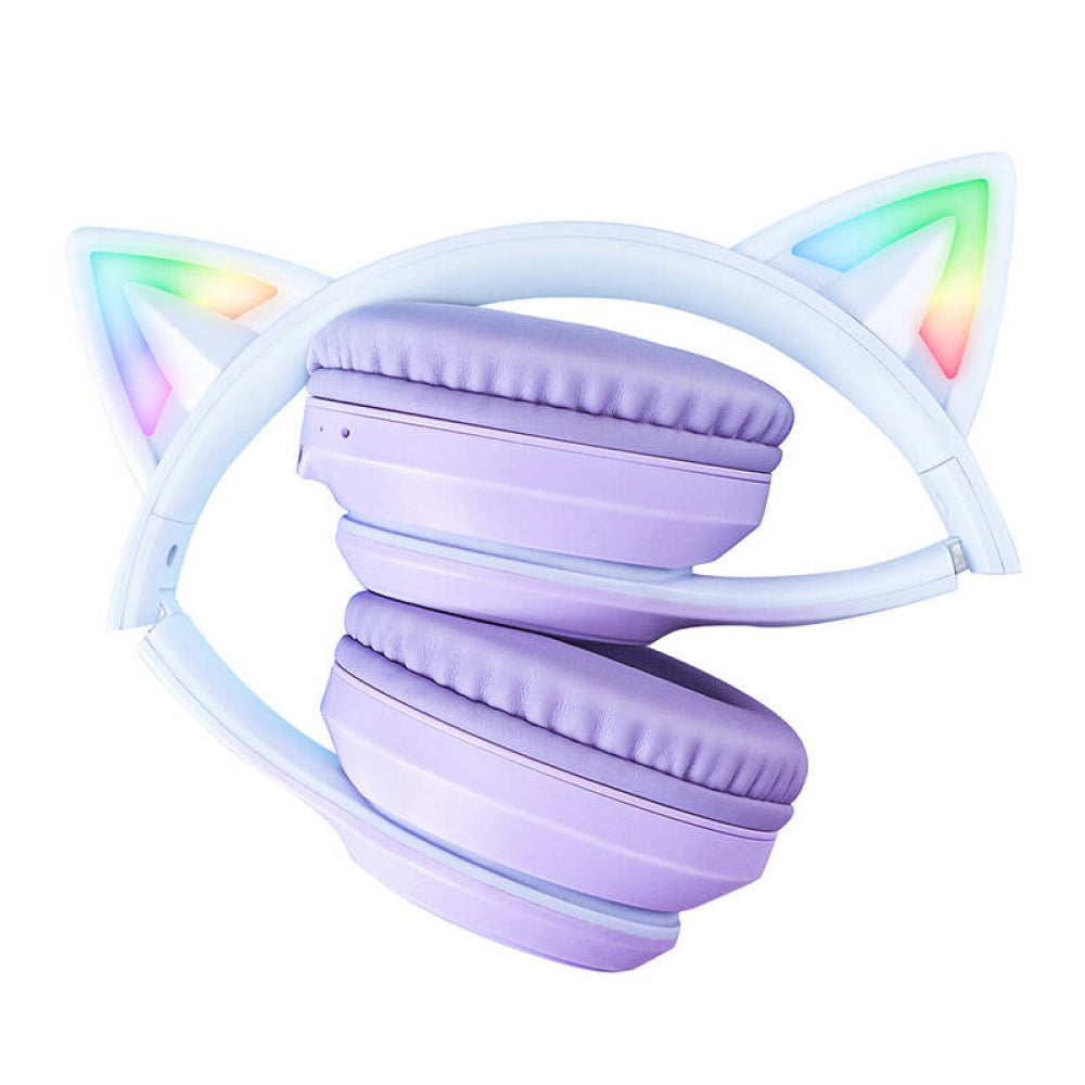 Onikuma B90 RGB Cat Ear Wireless Gaming Headset (Gradient Purple, Pink, Black)