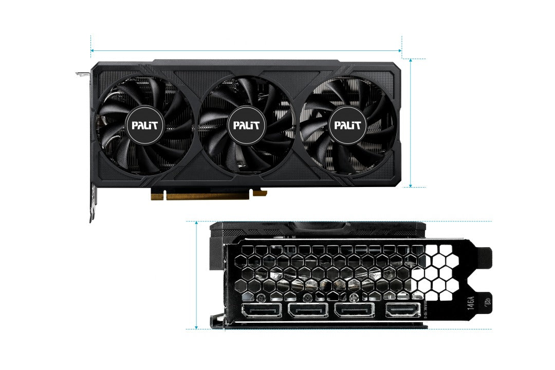 Palit Geforce RTX 4060 Ti Jetstream OC 16GB GDDR6 128bit 3-DP HDMI Graphics Card