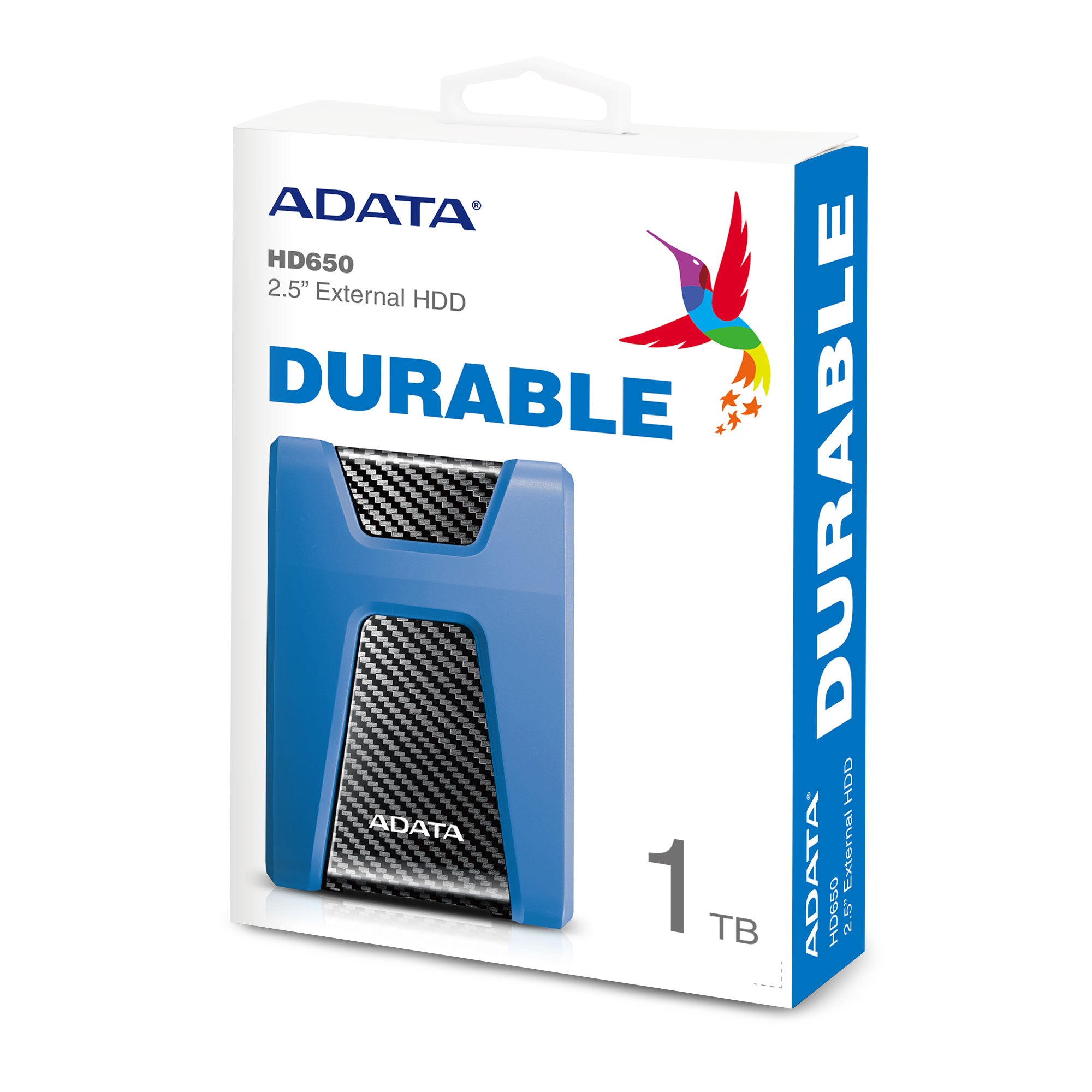 Adata HD650 Durable 2TB 2.5" External Hard Drive (Black, Blue, Red)