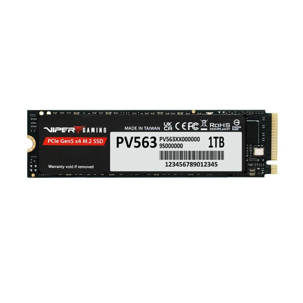 Patriot Viper PV563 Series 1TB PCIe Gen5 x4 M.2 2280 14000MB/s Read/ 11000MB/s Write SSD