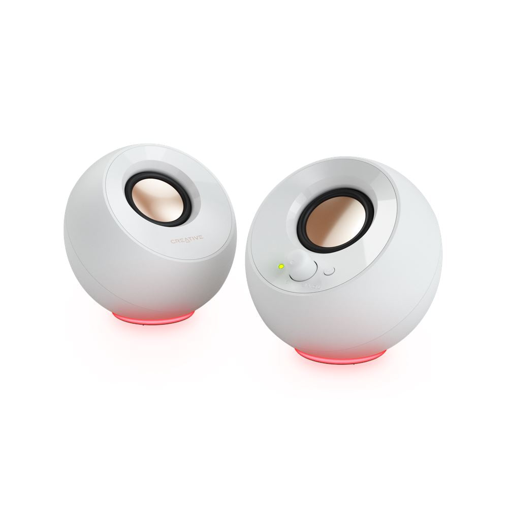 Creative Pebble SE Minimalist 2.0 USB-C Powered Desktop Speakers with RGB Lighting