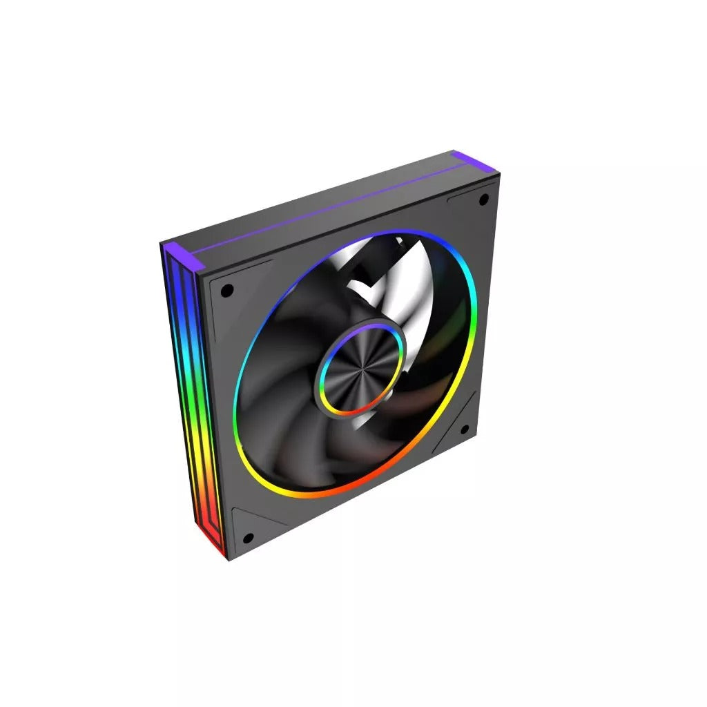 Coolman Drift Fury CM-06SF 120mm Regular ARGB Cooling Fan (Black, White)