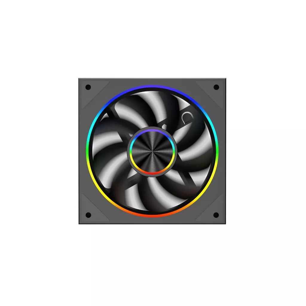 Coolman Drift Fury CM-06RF 120mm Reverse ARGB Cooling Fan (Black, White)
