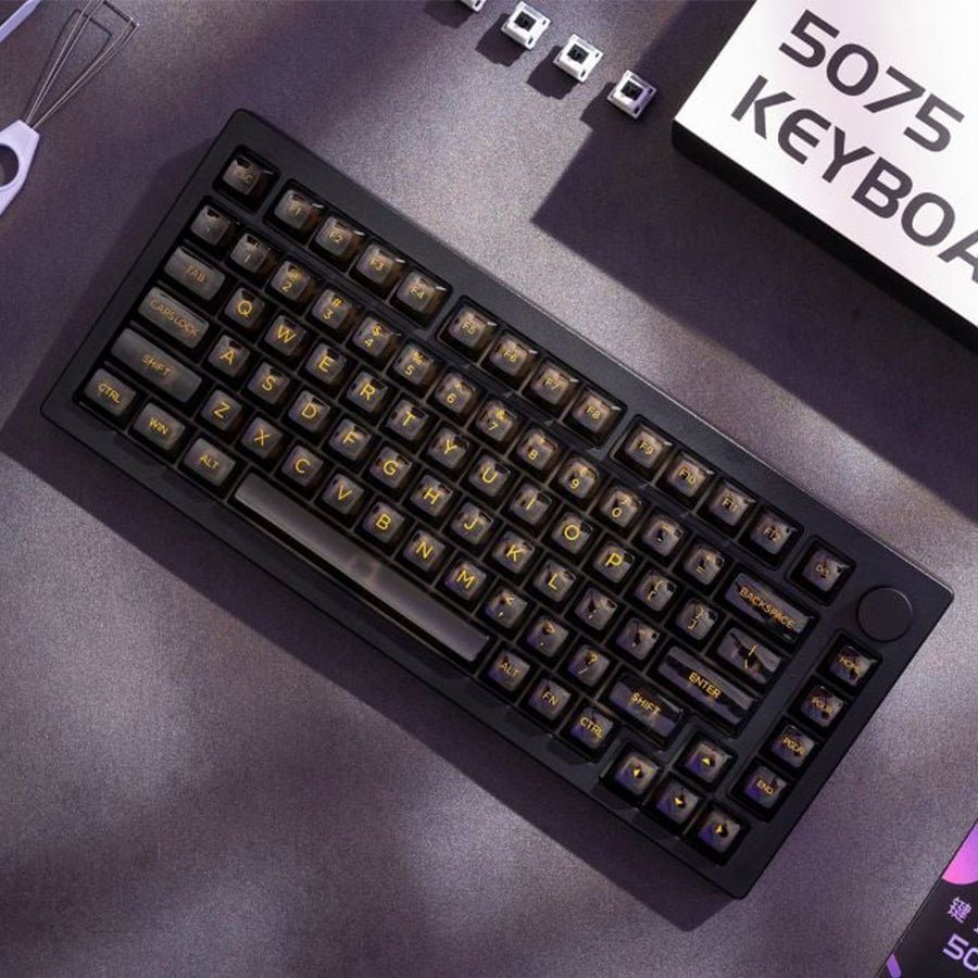 Akko Black Clear 5075B Plus Multi-Mode RGB Hot-Swappable Mechanical Keyboard (V3 Piano Pro Switch)