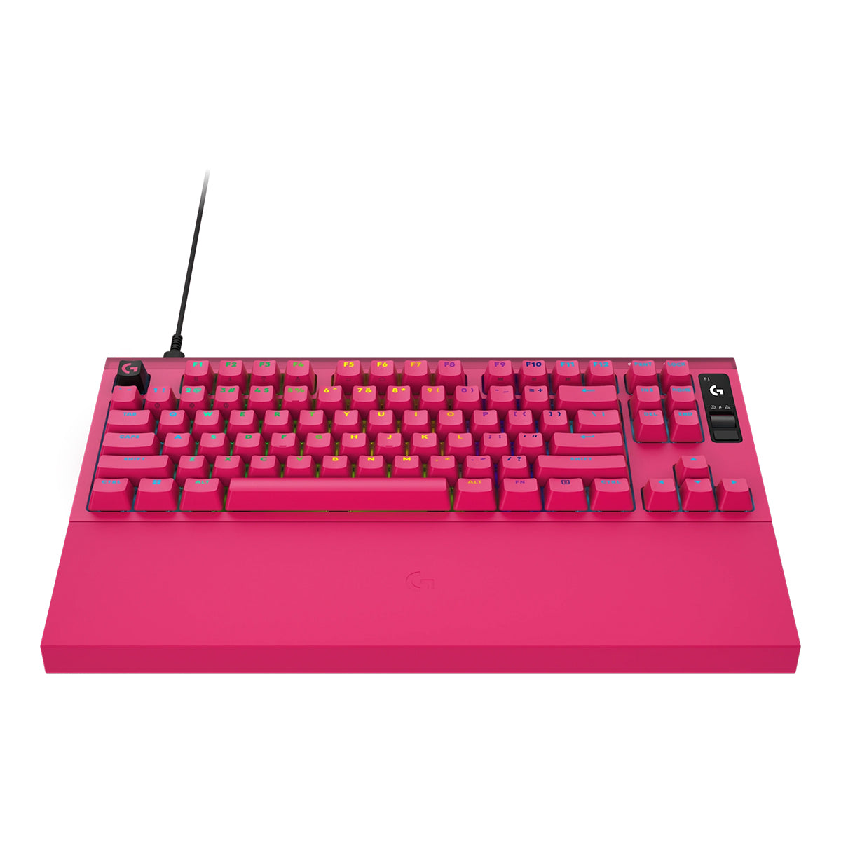 Logitech Pro X2 Rapid 8K Wired TKL Analog Gaming Keyboard With OLED (Pink) (920-014114)