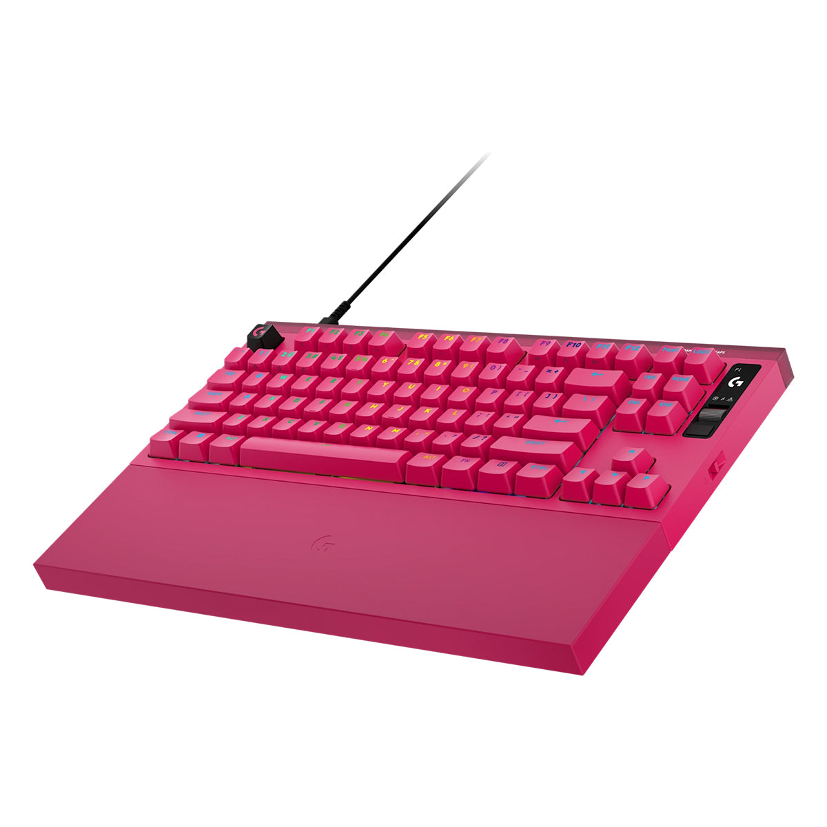 Logitech Pro X2 Rapid 8K Wired TKL Analog Gaming Keyboard With OLED (Pink) (920-014114)