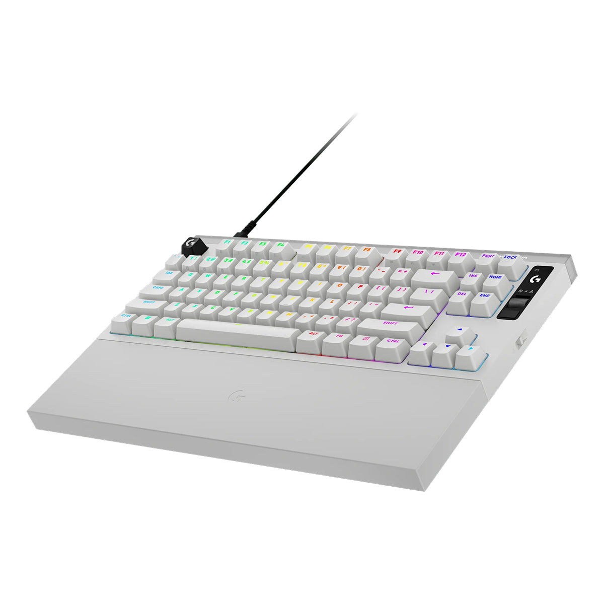 Logitech Pro X2 Rapid 8K Wired TKL Analog Gaming Keyboard With OLED (White) (920-014102)