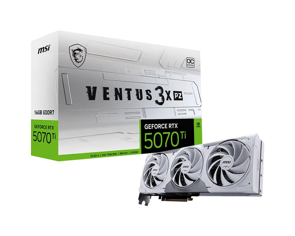 MSI GeForce RTX 5070 Ti 16GB OC VENTUS 3X PZ GDDR7 Graphics Card