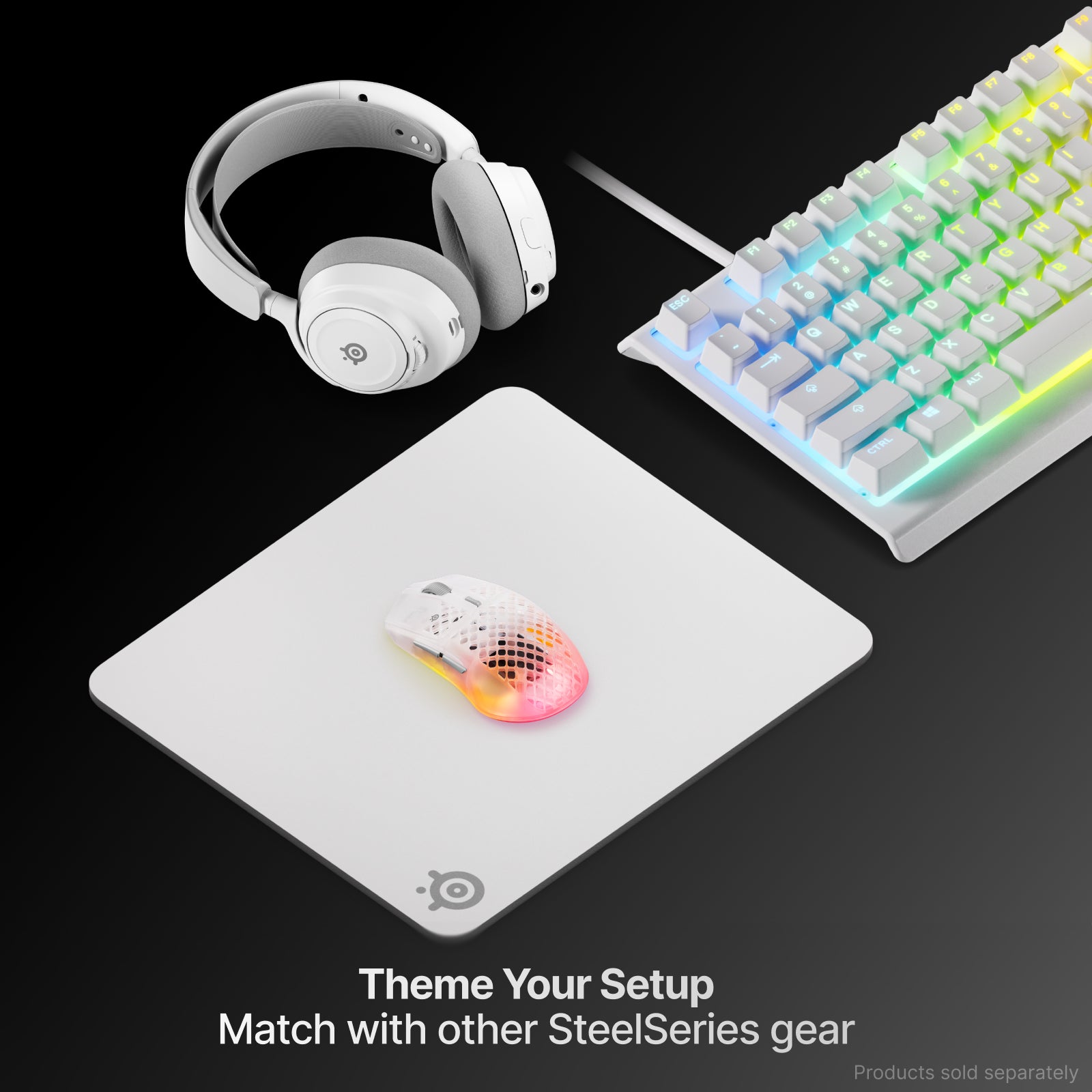 SteelSeries QCK Heavy Extra Thick Cloth Mousepad L (Magenta, White)
