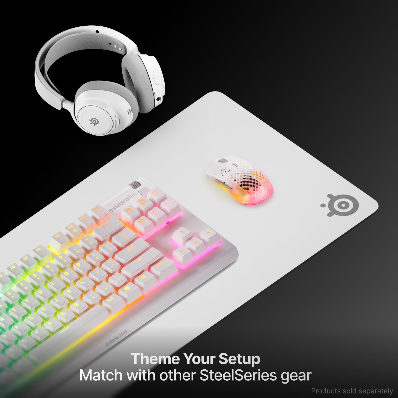 SteelSeries QCK Heavy Extra Thick Cloth Mousepad XXL (Magenta, White)