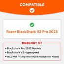 Wicked Cushions Razer Blackshark V2 Pro Earpads - WC FreeZe Cooling Gel (2023 Model) (Black)