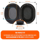 Wicked Cushions Razer Blackshark V2 Pro Earpads - WC FreeZe Cooling Gel (2023 Model) (Black)