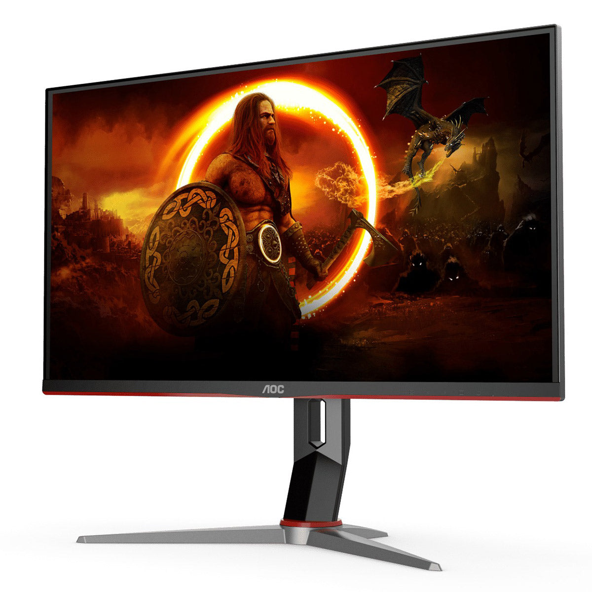 AOC U28G2X 28" 4K (3840x2160) 144Hz 1ms MPRT DisplayHDR 400 AMD Freesync Premium IPS Gaming Monitor (Black/Red)