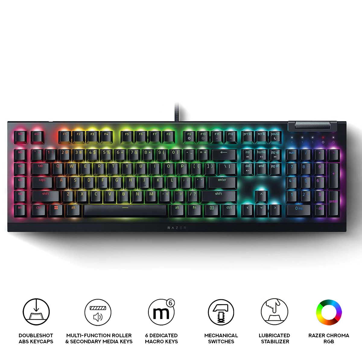 Razer Blackwidow V4 X Mechanical Gaming Keyboard With Razer Chroma RGB (Yellow Switch)