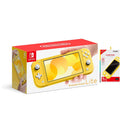 Nintendo Switch Lite Console Yellow + Dobe NSW Glass Film (TNS-19118A) Bundle