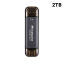 Transcend ESD310C 2TB 10GBPS USB Type-C/Type-A Portable SSD (Black) (TS2TESD310C)