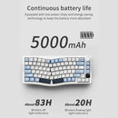 Ajazz AKS075 RGB Tri-Mode 75% Keys Hot Swappable Mechanical Keyboard with Screen (Blue/White/Blue) (Day Dream Switch)