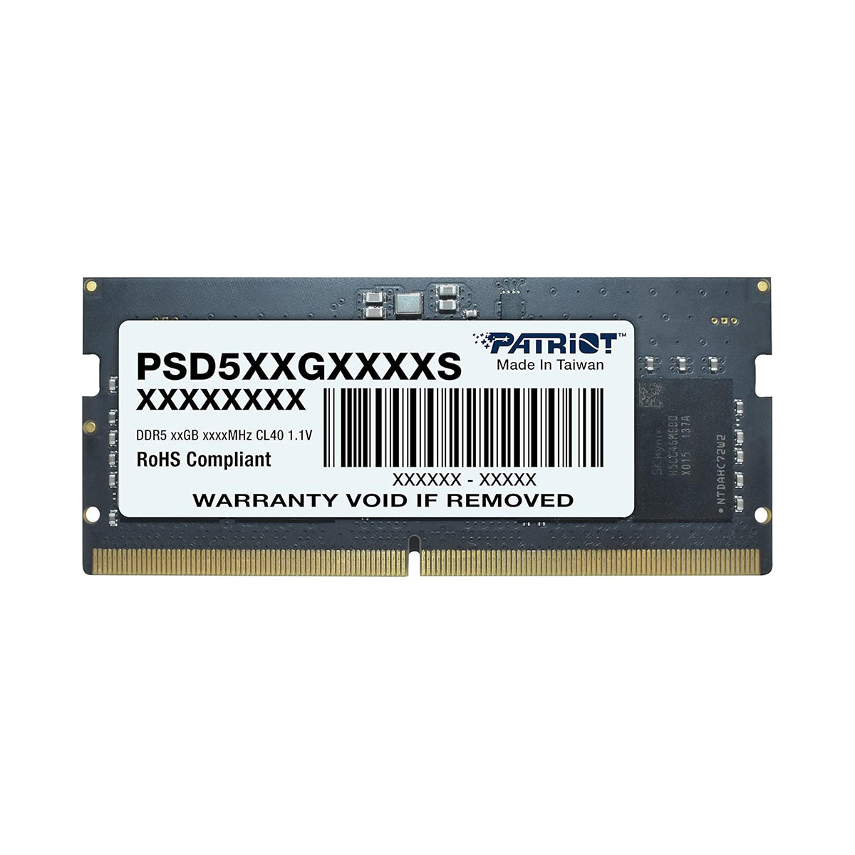 Patriot Signature Line 16GB (1x16GB) DDR5 5600MT/s CL46 SODIMM Memory (PSD516G560081S)