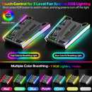 OIVO Multi-Function Cooling Stand and Controller Charger w/ LED Light for PS5 / PS5 Slim / PS5 Pro (Black) (VG-P5296XS-Pro)