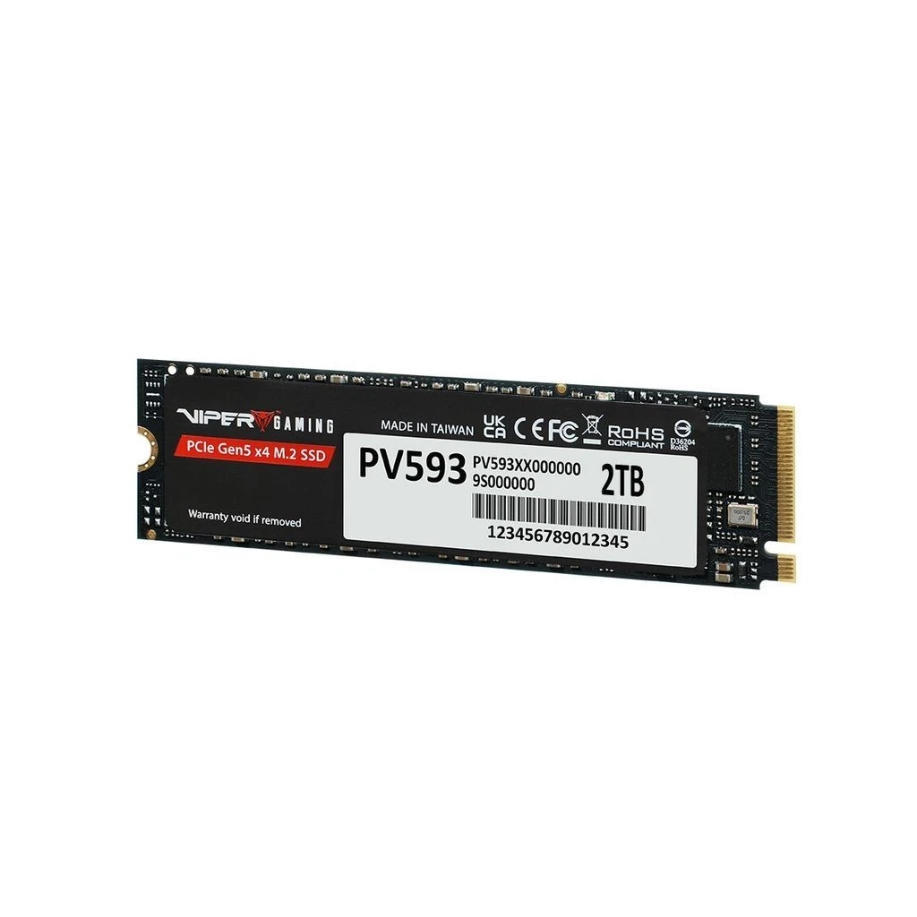 Patriot Viper Gaming PV563 2TB PCIe Gen5 x4 M.2 2280 14000MB/s Read & 11000MB/s Write External SSD