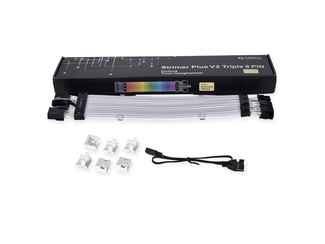 Lian Li Strimer Plus V2 Triple 8 Pin Addressable 300mm Extension Cable (PW12-PV2 Black)