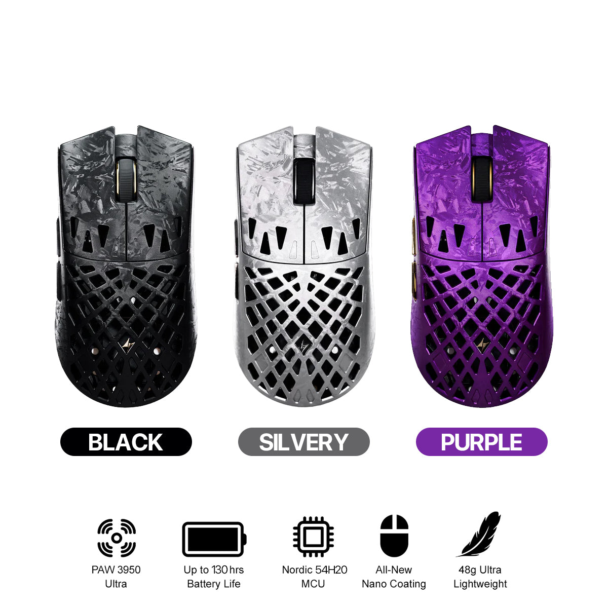 ATK Blazing Sky Ghost Extreme Series Carbon Fiber Skeleton Gaming Mouse