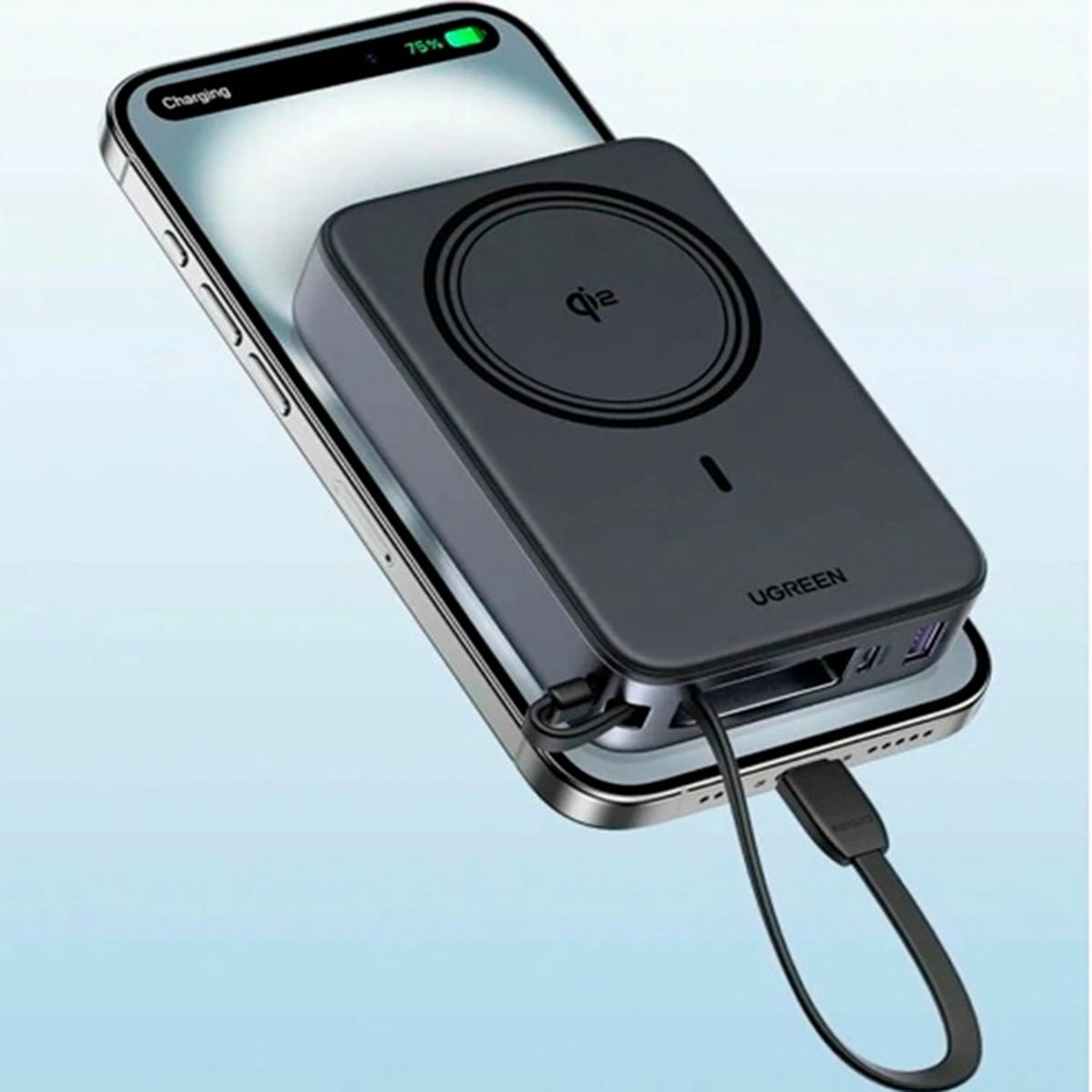 Ugreen 20000mAh Qi2 Magnetic Wireless 30W Power Bank with USB-C Cable